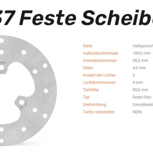 Preisreduziert Moto-Master Bremsscheibe Halo-Serie vorne passend für Aprilia / Yamaha / Beta / Piaggio - 110737