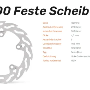 Super-Preis Moto-Master Bremsscheibe Flame-Serie vorne passend für Honda - 110900