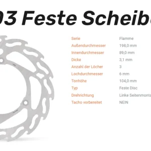Super-Preis Moto-Master Bremsscheibe Flame-Serie vorne passend für GasGas / Husqvarna / KTM - 110903