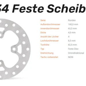 Neu Moto-Master Bremsscheibe Round Disc-Serie vorne passend für KTM - 110334