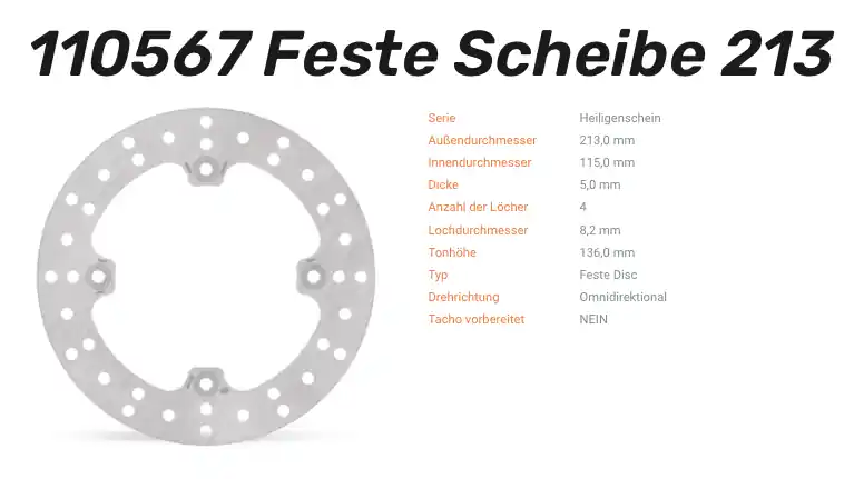 Moto-Master Bremsscheibe Round Disc-Serie vorne passend für Bombardier / Can Am - 110567 Heißes Angebot