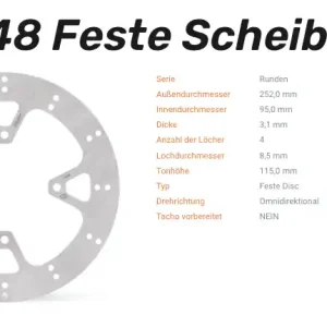 Jetzt Kaufen Moto-Master Bremsscheibe Round Disc-Serie vorne passend für Arctic Cat/Textron - 110448
