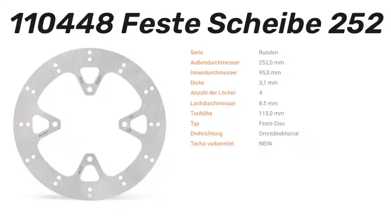 Jetzt Kaufen Moto-Master Bremsscheibe Round Disc-Serie vorne passend für Arctic Cat/Textron - 110448