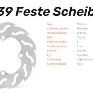 Must-Have Moto-Master Bremsscheibe Flame-Serie vorne passend für Kawasaki / Suzuki - 110239