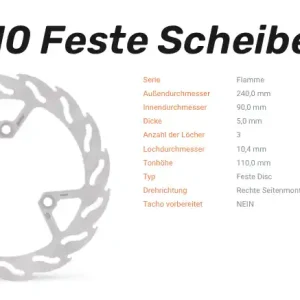 Moto-Master Bremsscheibe Flame-Serie vorne/hinten passend für Suzuki - 110410 Saisonangebot