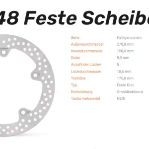 Moto-Master Bremsscheibe Halo-Serie vorne-hinten passend für BMW - 110548 Billig