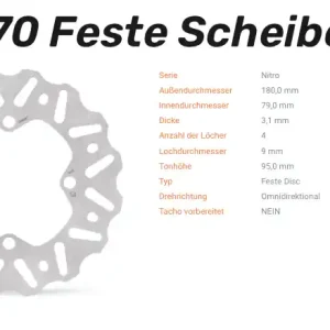 Moto-Master Bremsscheibe Nitro-Serie vorne-hinten passend für Suzuki / Kawasaki - 110370 Jetzt Kaufen