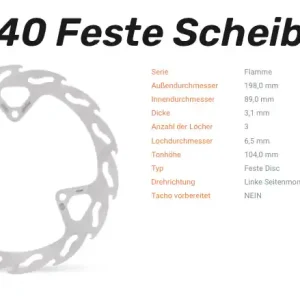 Aktuell Moto-Master Bremsscheibe Flame-Serie vorne passend für GasGas / Husqvarna / KTM - 110240