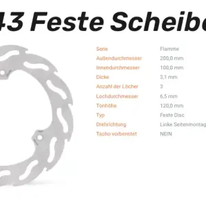 Finale Aktion Moto-Master Bremsscheibe Flame-Serie vorne passend für Suzuki - 110243
