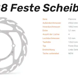 Moto-Master Bremsscheibe Flame-Serie vorne passend für Kawasaki - 110288 Saisonangebot