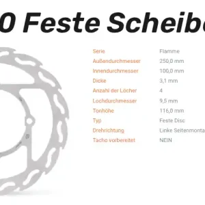 Moto-Master Bremsscheibe Flame-Serie vorne passend für Kawasaki / Suzuki - 110290 Gratis Versand