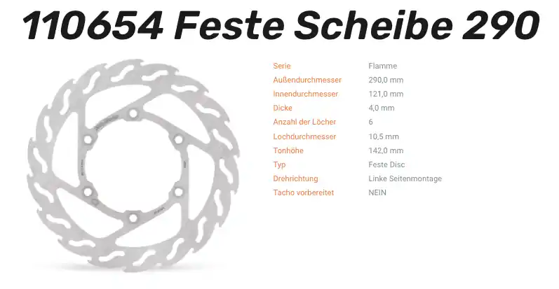 Begrenztes Angebot Moto-Master Bremsscheibe Flame-Serie vorne passend für Suzuki - 110654