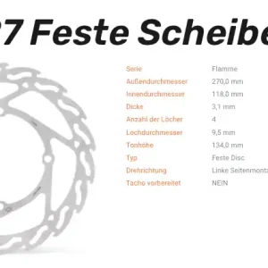 Billig Moto-Master Bremsscheibe Flame-Serie vorne passend für Suzuki - 110727