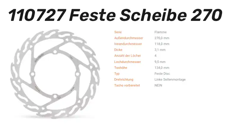 Billig Moto-Master Bremsscheibe Flame-Serie vorne passend für Suzuki - 110727