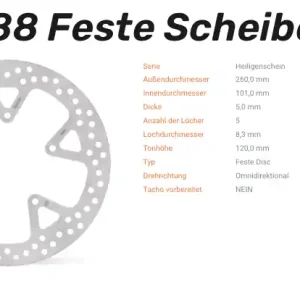 Moto-Master Bremsscheibe Halo-Serie passend für Peugeot - 110588 Direkt Vom Hersteller