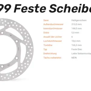 Super-Preis Moto-Master Bremsscheibe Halo-Serie passend für Triumph - 110699