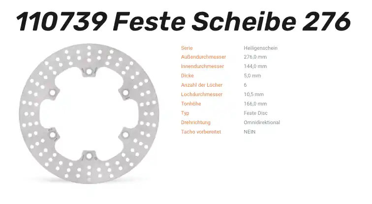Neue Kollektion Moto-Master Bremsscheibe Halo-Serie passend für Honda - 110739