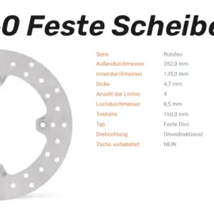 Preisreduziert Moto-Master Bremsscheibe Round Disc-Serie vorne passend für Bombardier / CanAm - 110860