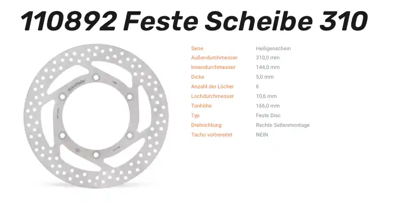 Moto-Master Bremsscheibe Halo-Serie passend für Triumph - 110892 Sonderaktion