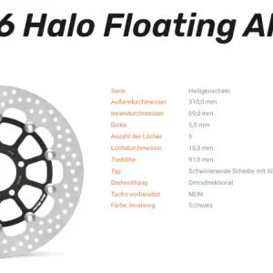 Moto-Master Bremsscheibe Flame Floating Alu-Disc vorne passend für Suzuki - 112129 Jetzt Kaufen