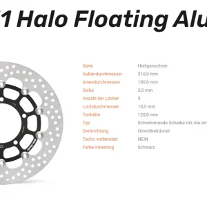Moto-Master Bremsscheibe Flame Floating Alu-Disc vorne passend für Suzuki - 112131 Solange Der Vorrat Reicht