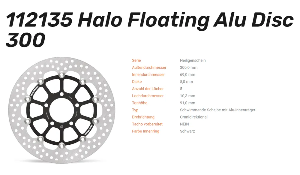 Billig Moto-Master Bremsscheibe Flame Floating Alu-Disc vorne passend für Suzuki - 112135