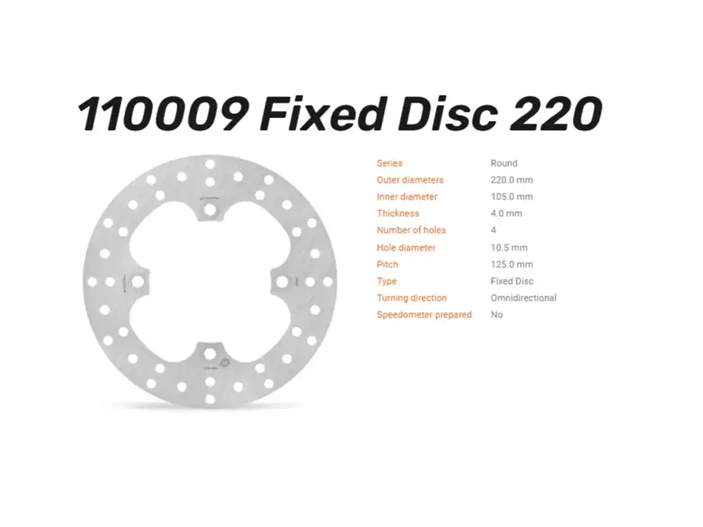 Moto-Master Bremsscheibe hinten passend für Honda SH 125 - 110009 Versand Am Gleichen Tag