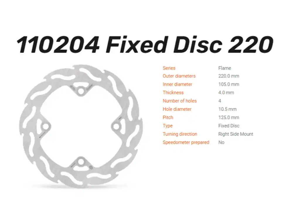 Moto-Master Bremsscheibe hinten passend für Honda - 110204 Neu