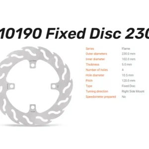 Moto-Master Bremsscheibe hinten passend für Kawaski ZX-12R Ninja 1200 - 110190 Top-Seller