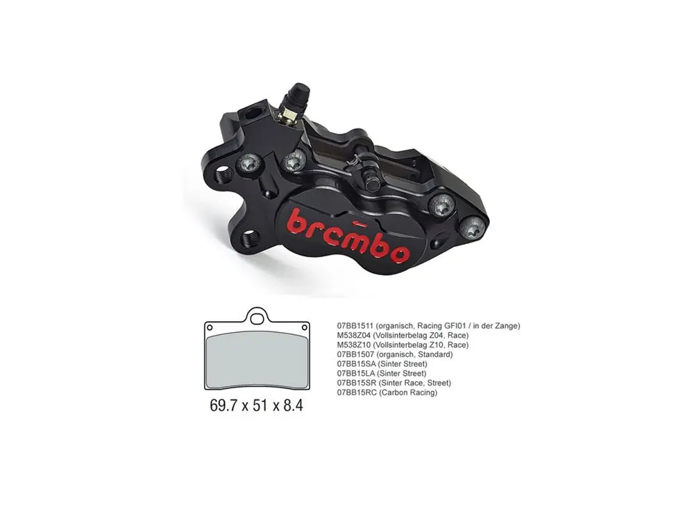 Direktkauf Brembo Axiale Bremszange P4 30/34 RB, CNC 40 mm, schwarz, links, Sp. Ed. - 20475657