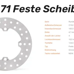 Moto-Master Bremsscheibe Round-Disc vorne-hinten passend für Polaris - 110871 Neuheit
