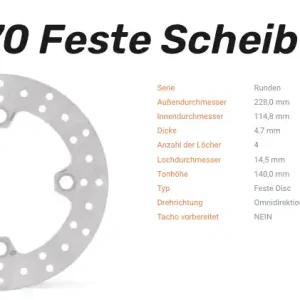 Moto-Master Bremsscheibe Round-Disc vorne-hinten passend für Polaris - 110870 Sonderangebot