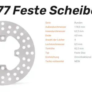 Moto-Master Bremsscheibe Round Disc-Serie vorne passend für Polaris - 110277 Günstig