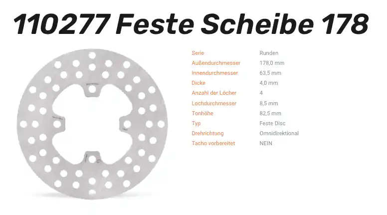Moto-Master Bremsscheibe Round Disc-Serie vorne passend für Polaris - 110277 Günstig