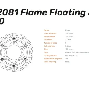 Jetzt Kaufen Moto-Master Bremsscheibe Flame Floating vorn passend für Aprilia MXV RXV 450 550 - 112081