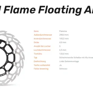 Moto-Master Bremsscheibe Flame Floating Alu-Disc vorne passend für BMW - 112101 Nur Heute
