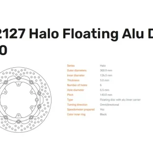 Sonderaktion Moto-Master Bremsscheibe Halo floating vorn - 112127