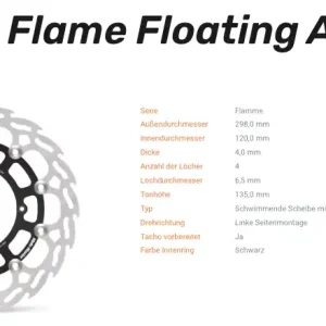 Garantierte Lieferung Moto-Master Bremsscheibe Flame Floating Alu-Disc vorne passend für Husqvarna - 112143