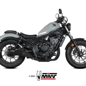 Preiswert MIVV HR-1 Edelstahl Schwarz mit kurzer Carbonendkappe passend für Honda CMX 500 Rebel 22-24