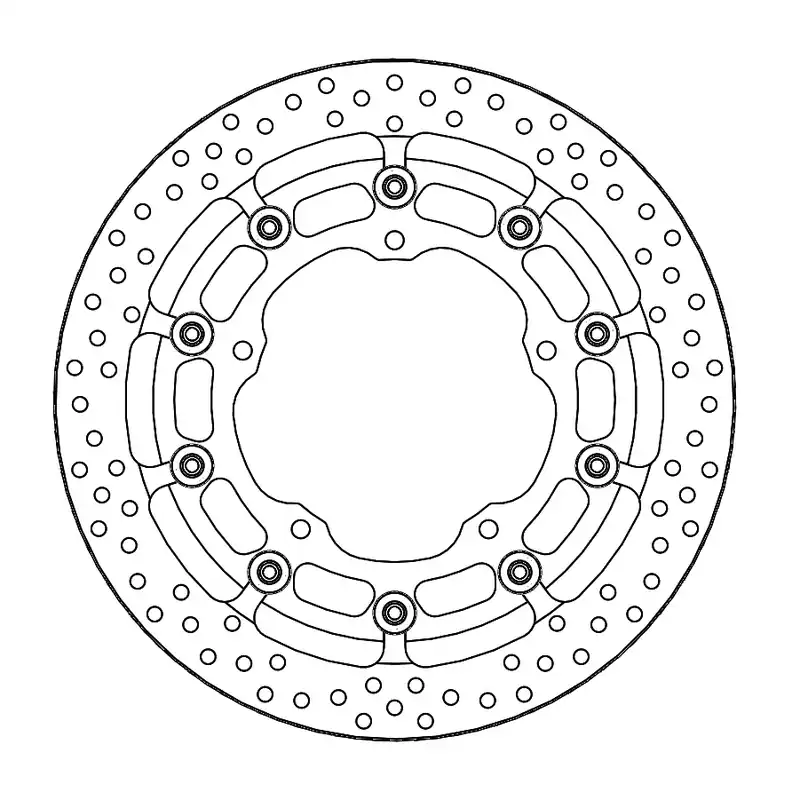 Bremsscheibe Halo T-Floating Supermoto Racing Ø 320 / 6,0 mm vorne passend für Yamaha YZF 600 / YZF Sonderaktion