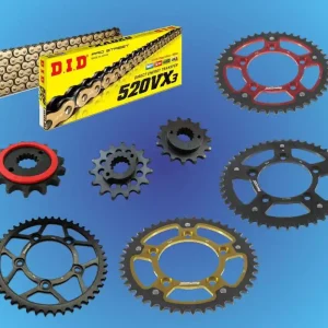 DID Kettensatz passend für Ducati 400 Scrambler Sixty2 ABS (Bj.16-) DID520VX3 Kette Stahl Alu Stealt Gratis Versand