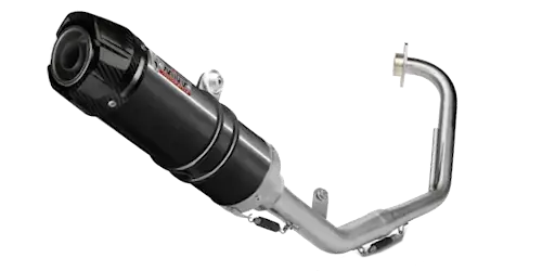 MIVV GP-C Edelstahl Schwarz mit Carbonendkappe passend für YAMAHA YZF R125 2008–2013 Kostenloser Rückversand