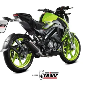 MIVV GP-C Edelstahl Schwarz mit Carbonendkappe passend für KEEWAY RKF 125 2021-2024 Neuheit