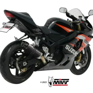 MIVV GP-C Edelstahl Schwarz mit Carbonendkappe passend für Suzuki GSX-R 600 2004-2005 Saisonangebot