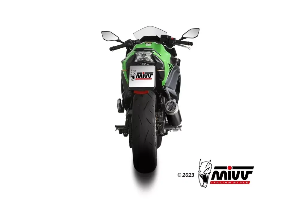 Zertifiziert MIVV GPpro Endschalldämpfer Edelstahl Schwarz passend für Kawasaki Z 650 / Ninja 650 (ab 2024)