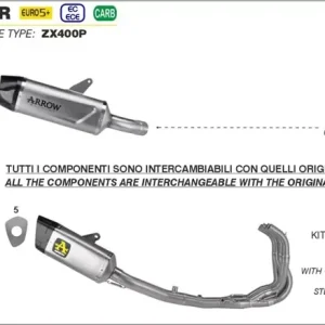 Saisonangebot ARROW Krümmer passend für Kawasaki ZX-4R 2024