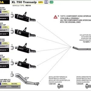 Angebot ARROW Indy Race EVO Aluminium Endschalldämpfer passend für Honda XL 750 Transalp 2023