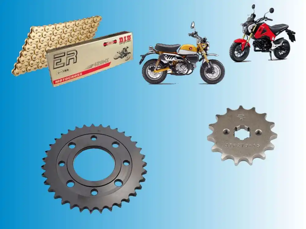 Abverkauf DID Kettensatz passend für Honda Z125 Monkey JB02 ABS (Bj.18-) DID428 Kette Umbau (428)