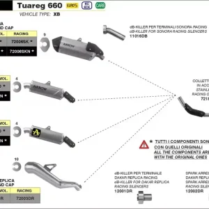 ARROW Indy Race EVO Titan Endschalldämpfer passend für Aprilia Tuareg 660 22-23 Neu Im Sortiment