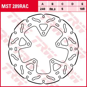 Bremsscheibe Racing hinten passend für KTM 1290 Super Duke R ABS / Superduke GT (Bj.15-) MST289RAC Jetzt Kaufen